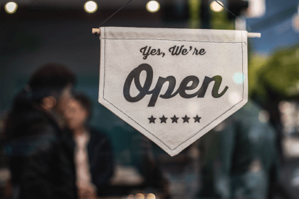 Open sign on local business | Fujisan Marketing